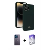 MARSİLYAN™- iPhone 13 Pro Max Kılıf Vadi Çizgi Prime - Siyah Bilvis 5in1 3D Magic Cam Ekran Koruyucu + Neon Fosforlu Kamera Lens - MI