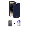 MARSİLYAN™- iPhone 13 Pro Max Kılıf Vadi Çizgi Prime - Siyah Bilvis 5in1 3D Magic Cam Ekran Koruyucu + Neon Fosforlu Kamera Lens - YL