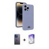 MARSİLYAN™- iPhone 13 Pro Max Kılıf Vadi Çizgi Prime - Siyah Bilvis 5in1 3D Magic Cam Ekran Koruyucu + Neon Fosforlu Kamera Lens - MI