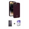 MARSİLYAN™- iPhone 13 Pro Max Kılıf Vadi Çizgi Prime - Siyah Bilvis 5in1 3D Magic Cam Ekran Koruyucu + Neon Fosforlu Kamera Lens - BZ