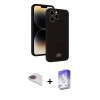 MARSİLYAN™- iPhone 13 Pro Max Kılıf Vadi Çizgi Prime - Siyah Bilvis 5in1 3D Magic Cam Ekran Koruyucu + Pers Alüminyum Kamera Lens - GI