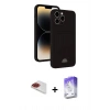 MARSİLYAN™- iPhone 13 Pro Max Kılıf Vadi Çizgi Prime - Siyah Bilvis 5in1 3D Magic Cam Ekran Koruyucu + Pers Alüminyum Kamera Lens - KI