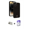 MARSİLYAN™- iPhone 13 Pro Max Kılıf Vadi Çizgi Prime - Siyah Bilvis 5in1 3D Magic Cam Ekran Koruyucu + Rainbow Kamera Lens Koruma Cam - REGD
