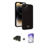 MARSİLYAN™- iPhone 13 Pro Max Kılıf Vadi Çizgi Prime - Siyah Bilvis 5in1 3D Magic Cam Ekran Koruyucu + Raze Metal Kamera Lens - GD