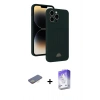 MARSİLYAN™- iPhone 13 Pro Max Kılıf Vadi Çizgi Prime - Siyah Bilvis 5in1 3D Magic Cam Ekran Koruyucu + Sarı Renkli Kamera Lens Koruma Cam