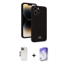 MARSİLYAN™- iPhone 13 Pro Max Kılıf Vadi Çizgi Prime - Siyah Bilvis 5in1 3D Magic Cam Ekran Koruyucu + Shine Kamera Lens - GD