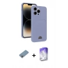 MARSİLYAN™- iPhone 13 Pro Max Kılıf Vadi Çizgi Prime - Siyah Bilvis 5in1 3D Magic Cam Ekran Koruyucu + Shine Kamera Lens Koruma Cam - GI