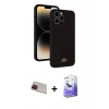 MARSİLYAN™- iPhone 13 Pro Max Kılıf Vadi Çizgi Prime - Siyah Bilvis 5in1 5D Magic Hayalet Cam Ekran Koruyucu + Rainbow Kamera Lens Koruma Cam - KI