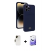 MARSİLYAN™- iPhone 13 Pro Max Kılıf Vadi Çizgi Prime - Siyah Bilvis 5in1 5D Magic Hayalet Cam Ekran Koruyucu + Shine Kamera Lens - GD