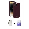 MARSİLYAN™- iPhone 13 Pro Max Kılıf Vadi Çizgi Prime - Siyah Bilvis 5in1 5D Magic Hayalet Cam Ekran Koruyucu + Shine Kamera Lens - GD