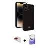 MARSİLYAN™- iPhone 13 Pro Max Kılıf Vadi Çizgi Prime - Siyah Bilvis 5in1 5D Magic Hayalet Cam Ekran Koruyucu + Pers Alüminyum Kamera Lens - KI