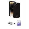 MARSİLYAN™- iPhone 13 Pro Max Kılıf Vadi Çizgi Prime - Siyah Bilvis 5in1 5D Magic Hayalet Cam Ekran Koruyucu + Rainbow Kamera Lens Koruma Cam - MI
