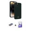 MARSİLYAN™- iPhone 13 Pro Max Kılıf Vadi Çizgi Prime - Siyah Bilvis 5in1 5D Magic Hayalet Cam Ekran Koruyucu + Turuncu Renkli Kamera Lens Koruma Cam