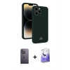 MARSİLYAN™- iPhone 13 Pro Max Kılıf Vadi Çizgi Prime - Siyah Bilvis 5in1 5D Magic Hayalet Cam Ekran Koruyucu + Neon Fosforlu Kamera Lens - BZ