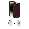 MARSİLYAN™- iPhone 13 Pro Max Kılıf Vadi Çizgi Prime - Siyah Bilvis Hayalet Cam Ekran Koruyucu + Shine Kamera Lens - GD