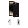 MARSİLYAN™- iPhone 13 Pro Max Kılıf Vadi Çizgi Prime - Siyah Bilvis Hayalet Cam Ekran Koruyucu + Shine Kamera Lens - GD