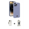 MARSİLYAN™- iPhone 13 Pro Max Kılıf Vadi Çizgi Prime - Siyah Bilvis Hayalet Cam Ekran Koruyucu + Shine Kamera Lens - GD