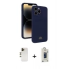 MARSİLYAN™- iPhone 13 Pro Max Kılıf Vadi Çizgi Prime - Siyah Bilvis Hayalet Cam Ekran Koruyucu + Shine Kamera Lens - GD