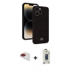 MARSİLYAN™- iPhone 13 Pro Max Kılıf Vadi Çizgi Prime - Siyah Bilvis Hayalet Cam Ekran Koruyucu + Pers Alüminyum Kamera Lens - KI