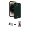 MARSİLYAN™- iPhone 13 Pro Max Kılıf Vadi Çizgi Prime - Siyah Bilvis Hayalet Cam Ekran Koruyucu + Rainbow Kamera Lens Koruma Cam - KI