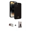 MARSİLYAN™- iPhone 13 Pro Max Kılıf Vadi Çizgi Prime - Siyah Bilvis Hayalet Cam Ekran Koruyucu + Rainbow Kamera Lens Koruma Cam - KI