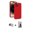 MARSİLYAN™- iPhone 13 Pro Max Kılıf Vadi Çizgi Prime - Siyah Bilvis Hayalet Cam Ekran Koruyucu + Rainbow Kamera Lens Koruma Cam - KI