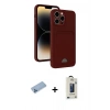 MARSİLYAN™- iPhone 13 Pro Max Kılıf Vadi Çizgi Prime - Siyah Bilvis Hayalet Cam Ekran Koruyucu + Shine Kamera Lens Koruma Cam - MI