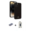 MARSİLYAN™- iPhone 13 Pro Max Kılıf Vadi Çizgi Prime - Siyah Bilvis Hayalet Cam Ekran Koruyucu + Renkli Kamera Lens Koruma Cam - PE