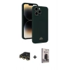 MARSİLYAN™- iPhone 13 Pro Max Kılıf Vadi Çizgi Prime - Siyah Bilvis Hayalet Cam Ekran Koruyucu + Raze Metal Kamera Lens - GD