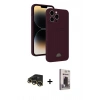 MARSİLYAN™- iPhone 13 Pro Max Kılıf Vadi Çizgi Prime - Siyah Bilvis Hayalet Cam Ekran Koruyucu + Raze Metal Kamera Lens - GD