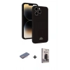 MARSİLYAN™- iPhone 13 Pro Max Kılıf Vadi Çizgi Prime - Siyah Bilvis Hayalet Cam Ekran Koruyucu + Renkli Kamera Lens Koruma Cam - PE