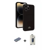 MARSİLYAN™- iPhone 13 Pro Max Kılıf Vadi Çizgi Prime - Siyah Bilvis Hayalet Cam Ekran Koruyucu + Renkli Kamera Lens Koruma Cam - YL