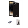 MARSİLYAN™- iPhone 13 Pro Max Kılıf Vadi Çizgi Prime - Siyah Bilvis Hayalet Cam Ekran Koruyucu + Renkli Kamera Lens Koruma Cam - TU