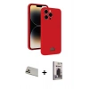 MARSİLYAN™- iPhone 13 Pro Max Kılıf Vadi Çizgi Prime - Siyah Bilvis Hayalet Cam Ekran Koruyucu + Rainbow Kamera Lens Koruma Cam - REGD