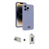 MARSİLYAN™- iPhone 13 Pro Max Kılıf Vadi Çizgi Prime - Siyah Bilvis Hayalet Cam Ekran Koruyucu + Rainbow Kamera Lens Koruma Cam - REGD
