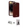 MARSİLYAN™- iPhone 13 Pro Max Kılıf Vadi Çizgi Prime - Siyah Bilvis Hayalet Cam Ekran Koruyucu + Rainbow Kamera Lens Koruma Cam - REGD