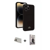 MARSİLYAN™- iPhone 13 Pro Max Kılıf Vadi Çizgi Prime - Siyah Bilvis Hayalet Cam Ekran Koruyucu + Rainbow Kamera Lens Koruma Cam - REGD