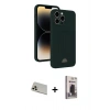 MARSİLYAN™- iPhone 13 Pro Max Kılıf Vadi Çizgi Prime - Siyah Bilvis Hayalet Cam Ekran Koruyucu + Rainbow Kamera Lens Koruma Cam - REGD