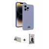 MARSİLYAN™- iPhone 13 Pro Max Kılıf Vadi Çizgi Prime - Siyah Bilvis Hayalet Cam Ekran Koruyucu + Rainbow Kamera Lens Koruma Cam - REGD