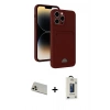 MARSİLYAN™- iPhone 13 Pro Max Kılıf Vadi Çizgi Prime - Siyah Bilvis Hayalet Cam Ekran Koruyucu + Rainbow Kamera Lens Koruma Cam - REGD