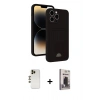 MARSİLYAN™- iPhone 13 Pro Max Kılıf Vadi Çizgi Prime - Siyah Bilvis Hayalet Cam Ekran Koruyucu + Shine Kamera Lens - GD
