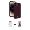 MARSİLYAN™- iPhone 13 Pro Max Kılıf Vadi Çizgi Prime - Siyah Bilvis Hayalet Cam Ekran Koruyucu + Shine Kamera Lens - GD
