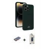 MARSİLYAN™- iPhone 13 Pro Max Kılıf Vadi Çizgi Prime - Siyah Bilvis Hayalet Cam Ekran Koruyucu + Renkli Kamera Lens Koruma Cam - TU