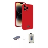 MARSİLYAN™- iPhone 13 Pro Max Kılıf Vadi Çizgi Prime - Siyah Bilvis Hayalet Cam Ekran Koruyucu + Renkli Kamera Lens Koruma Cam - TU