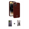 MARSİLYAN™- iPhone 13 Pro Max Kılıf Vadi Çizgi Prime - Siyah Bilvis Hayalet Cam Ekran Koruyucu + Neon Fosforlu Kamera Lens - YL