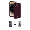 MARSİLYAN™- iPhone 13 Pro Max Kılıf Vadi Çizgi Prime - Siyah Bilvis Hayalet Cam Ekran Koruyucu + Neon Fosforlu Kamera Lens - YL