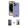 MARSİLYAN™- iPhone 13 Pro Max Kılıf Vadi Çizgi Prime - Siyah Bilvis Hayalet Cam Ekran Koruyucu + Neon Fosforlu Kamera Lens - YL