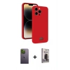 MARSİLYAN™- iPhone 13 Pro Max Kılıf Vadi Çizgi Prime - Siyah Bilvis Hayalet Cam Ekran Koruyucu + Neon Fosforlu Kamera Lens - YL