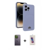 MARSİLYAN™- iPhone 13 Pro Max Kılıf Vadi Çizgi Prime - Siyah Joko 5D Cam + Neon Fosforlu Kamera Lens - YL