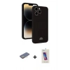 MARSİLYAN™- iPhone 13 Pro Max Kılıf Vadi Çizgi Prime - Siyah Joko 5D Cam + Renkli Kamera Lens Koruma Cam - SI